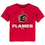Reebok Dětské tričko Calgary Flames NHL Clean Cut Velikost: Dětské XL (170 – 176)