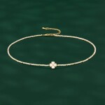 Choker náhrdelník se čtyřlístkem Ailith, Zlatá 36 cm + 5 cm (prodloužení)