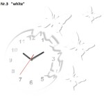 DumDekorace Nalepovací nástěnné hodiny s motivem motýla Růžová
