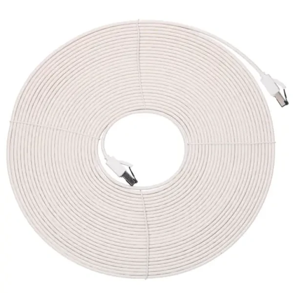 Extralink Cat.8 U/FTP 15 m bílý / Patch kabel / RJ45-RJ45 / 40 Gbit/s / plochý