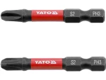 YATO Rázové bity 1/4" PH3 x 50 mm 2 ks / Bit rázový / PH3 / 50 mm / 2 ks