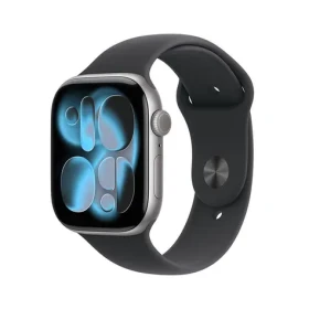 Apple Watch Series 11 GPS 42mm Vesmírně šedé hliníkové tělo - Černý sportovní řemínek S/M / 130–180 mm (MEQW4MP/A)