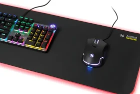 IMPG5 černá / Herní podložka pod myš / 800 x 300 x 3 mm / RGB podsvícení / USB (impg5)
