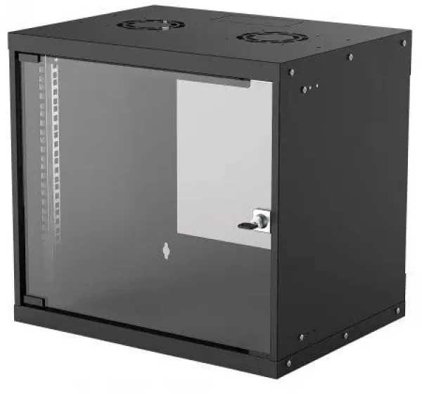 Intellinet BASIC černý / Rozvaděč / Nástěnný / 19" / 9U / 400 mm / nosnost 50 kg / flatpack (714174)