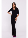 S377 Peplum overal - černý EU L