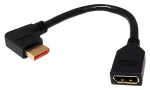 InLine DisplayPort redukce DP(F)-DP(M) lomená vlevo, 0,15 m / Redukce / DisplayPort 1.4 / HBR3 / 8K 30Hz (17159L)