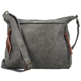 Trendy dámská koženková crossbody kabelka Estina, tmavě šedá