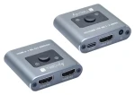 Techly HDMI-2128KT šedá / HDMI přepínač / 2x HDMI vstup / 1x HDMI výstup / 8K 60 Hz / dálkové ovládání (IDATA-HDMI-2128KT)