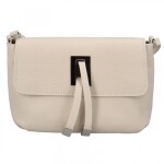 Módní malá dámská kožená crossbody Victorien, béžová