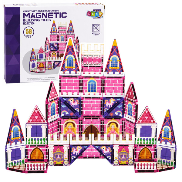 Mamido Magnetická stavebnice Zámek pro princeznu 58 dílků