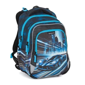 Bagmaster LUMI 26 C školní batoh – auto Modrá 23 l 230403
