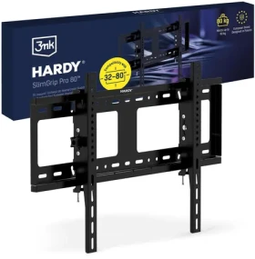 3mk Hardy SlimGrip Pro 80 / Držák TV na zeď / 32-80" / VESA 600x400 / nosnost 80 kg (5903108744867)