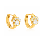 ELENYS Paw – pozlacené náušnice 18K žluté zlato
