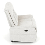 Polohovací křeslo, elektrické zabudované ovládání, béžová, látka, TV-Q8575 CRM2