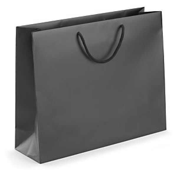 20 x Matná taška se strukturovaným povrchem 400x320x120mm, černá, kroucené úchyty
