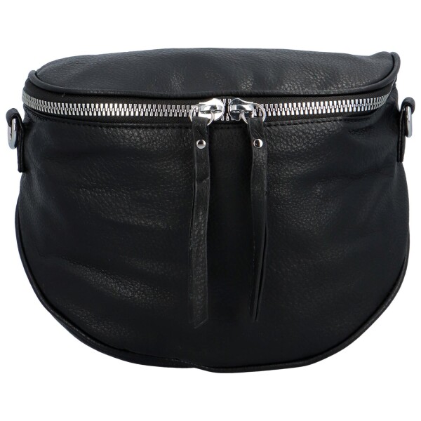 Módní dámská koženková ledvinka/crossbody André, černá