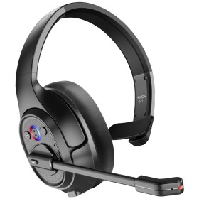 EKSA H1 Počítače Sluchátka On Ear Bluetooth® mono černá Redukce šumu mikrofonu, Potlačení hluku regulace hlasitosti