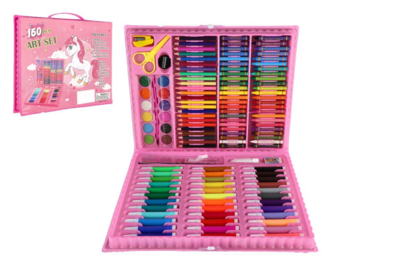 Sada na malování - Art box kreativní sada s jednorožcem 160ks v plastovém kufříku 34x27x3,5cm