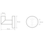 SAPHO - X-ROUND háček, chrom XR208