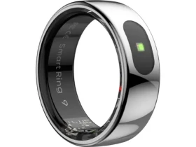 Powerton Smart RING PRO vel. 7 stříbrná / Chytrý prsten / Bluetooth 5.2 / 15 mAh / IP68 (WPSR08-S7)
