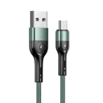 USAMS SJ450 U55 Datový Kabel Braided microUSB 1m zelená (6958444912554)