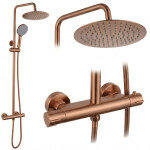 REA - Sprchová sada bez výtoku s termostatem Lungo Copper Brush REA-P6734