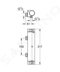 GROHE - Grohtherm 2000 Termostatická sprchová baterie, chrom 34170001