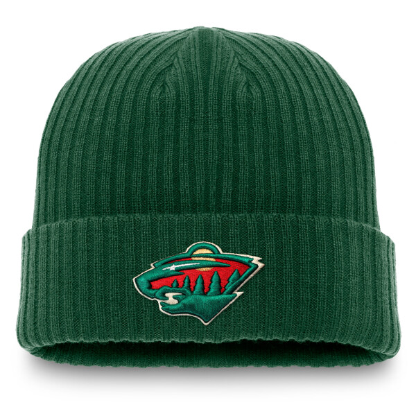 Fanatics Pánská zimní čepice Minnesota Wild NHL A/CAP Beanie W/CUFF