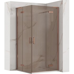 REA/S - Sprchová kabina Hugo Double 80x90 Copper Brush KPL-K6972