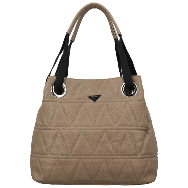 Trendy dámská koženková kabelka do ruky Einari, béžová