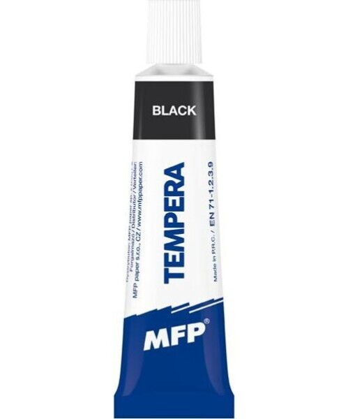 Temperové barvy 12ml černá