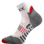 VOXX Ponožky sportovní s ionty stříbra INTEGRA anatomicky tvarované BÍLÉ S ČERVENOU 35-38 108597