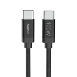 Hama USB-C 2.0 kabel Fabric / 3 m / 100 W / opletený (201749)