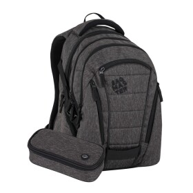 Studentský batohový 3-dílný set Bagmaster BAG 25 A ŠEDÝ (batoh,pouzdro)