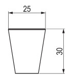 Tulip Nábytková knopka dřevěná Taper nelakovaná (404331)
