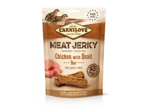 Carnilove Jerky kuřecí tyčinka s křepelkou 100 g (8595602552030)