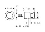 AXOR - One Nástěnné kolínko s držákem, leštěný vzhled zlata 48780990