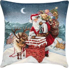 NábytekProNás Dekorační polštář - Santa Claus a sob