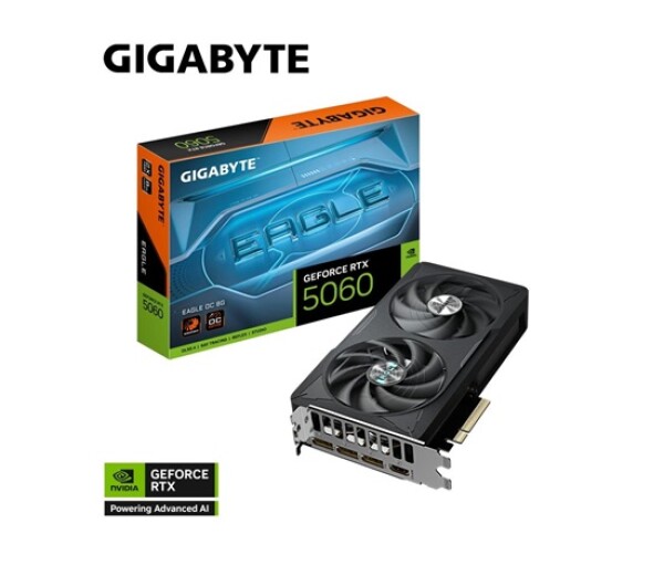GIGABYTE VGA NVIDIA GeForce RTX 5060 EAGLE OC 8G, 8G GDDR7, 3xDP, 1xHDMI EDF_1706180