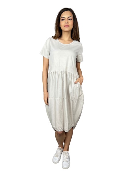 HOSH Šaty Lena Velikost: UNI, Barva: Béžová