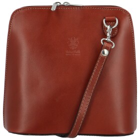 Módní dámská kožená crossbody kabelka Adiara, hnědá