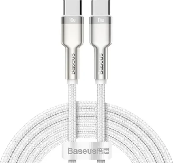 Baseus CATJK-D02 Kabel USB-C (M) - USB-C (M) 2 m bílá / 100W (CATJK-D02)