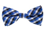 Britain modrý károvaný motýlek pro psa | 20 - 44 cm Barva: Modro-černá