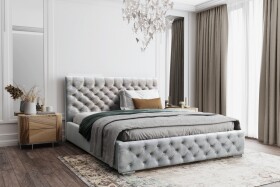 FRONTI Postel MODEL 02 140x200 šedá - MAGIC VELVET 2240