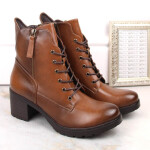 Boty na jehlovém podpatku a platformě Potocki WOL177B camel 38