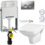 GEBERIT KOMBIFIXBasic vč. matného tlačítka DELTA 25 + WC CERSANIT CLEANON CARINA + SEDÁTKO 110.100.00.1 21MA CA2