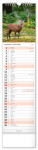 Nástěnný kalendář vázankový/kravata 2026 NOTIQUE - Lesní zvěř – Lesná zver, 12 x 48 cm
