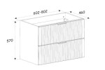 COMAD - Skříňka pod umyvadlo 80cm 2 zásuvky 5907611665831