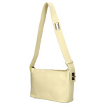 Módní kožená kabelka na rameno Lilie, žlutá