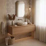 REA - Umyvadlo na desku Mika Warm Beige REA-U7347